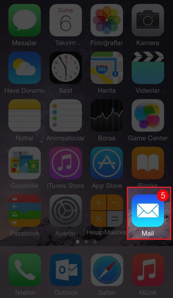 iOS E-Posta Kurulumu Adım 9