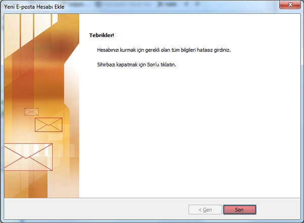 Outlook 2007 E-Posta Kurulumu Adım 11